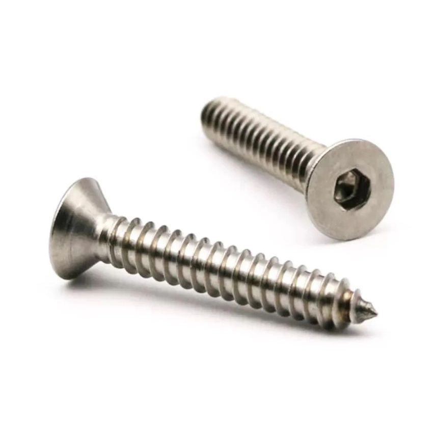 Flat Head Hexagon Socket Self Tapping Screw Countersunk Head Hex Self Tapping