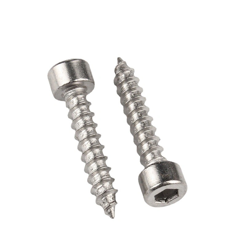 304 Stainless Steel Hexagon Socket Screw / Cylindrical Head Self Tapping Cup Head Self Tapping Screw M2/M2.6/M3/M4/M5/M6