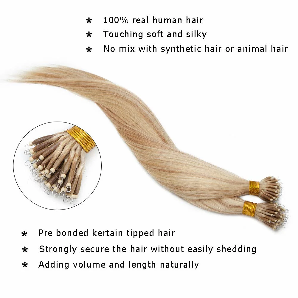 Youzi Factory Wavy Russian Prebonded Hair Extensions Nano Tip Hair Extensions