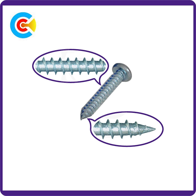 DIN/ANSI/BS/JIS Carbon-Steel/Stainless-Steel Phillips Pan Head Self Tapping Screw for Building Railway