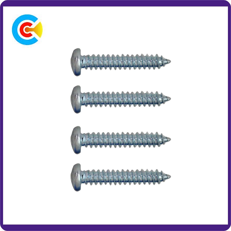 DIN/ANSI/BS/JIS Carbon-Steel/Stainless-Steel Phillips Pan Head Self Tapping Screw for Building Railway