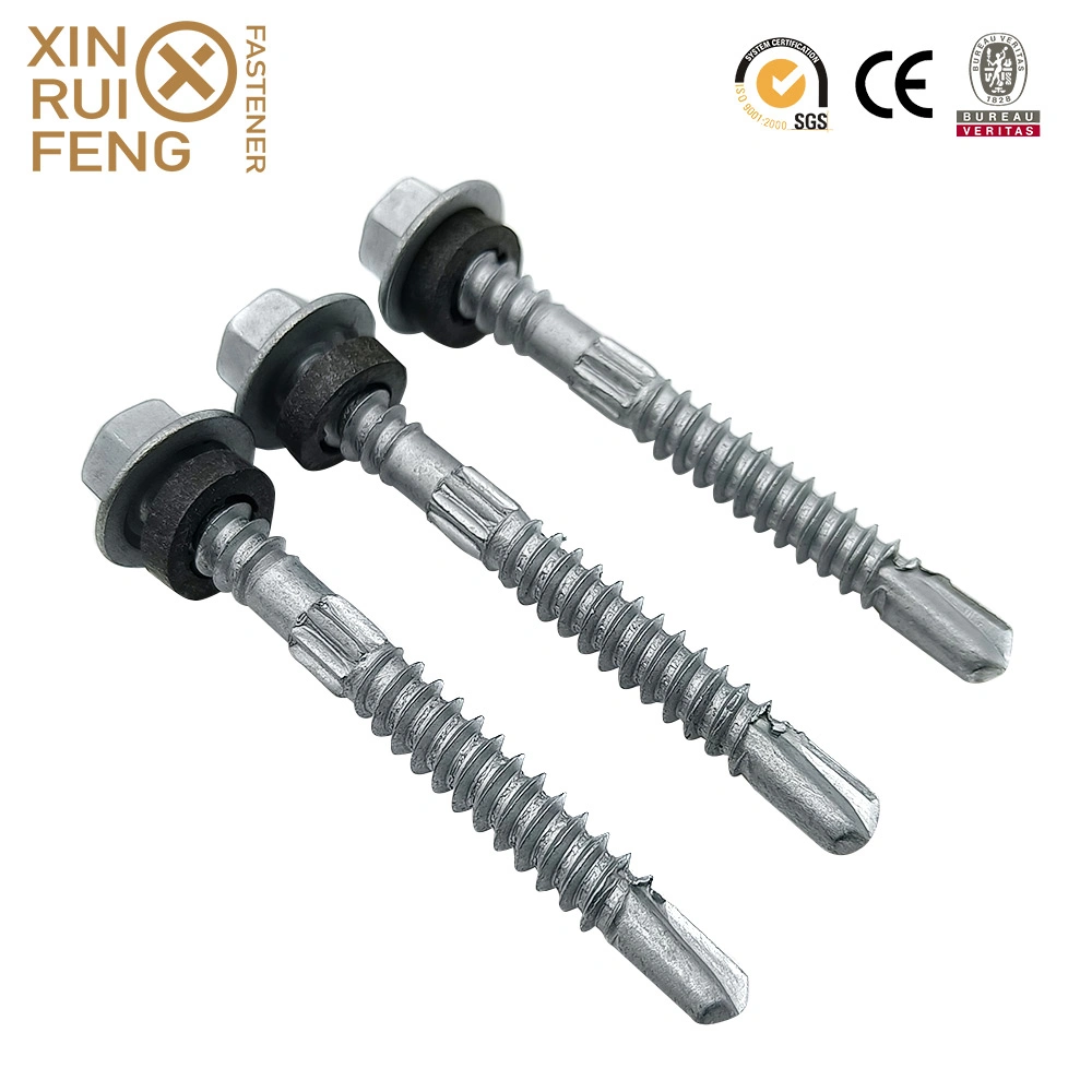 Xinruifeng Fasteners Epoxy Coated Hot Sale Timber Building Purlin Crest Roofing C3 C4 Ruspert Zinc Hex Washer Head Self Drilling Screws