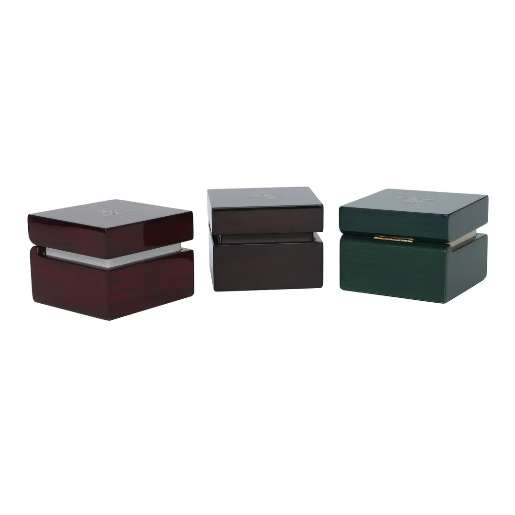 High Quality Glossy Lacquer Wooden Jewelry Ring Diamond Packing Box Gift Package