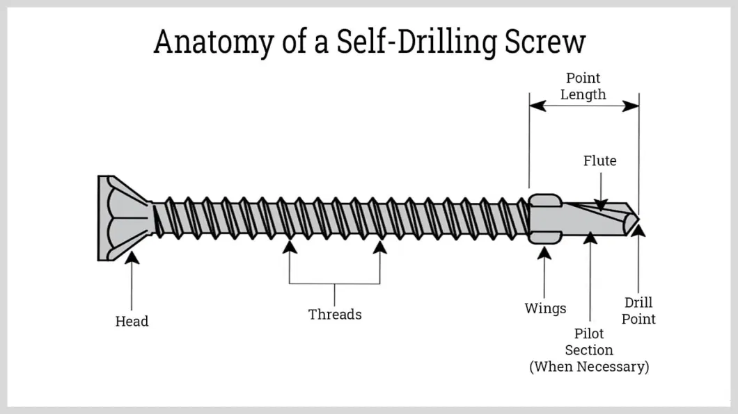 Special Wood Screw Tapping Screw Countersunk Head Screw DIN7504 Self Drilling Screws with Wing