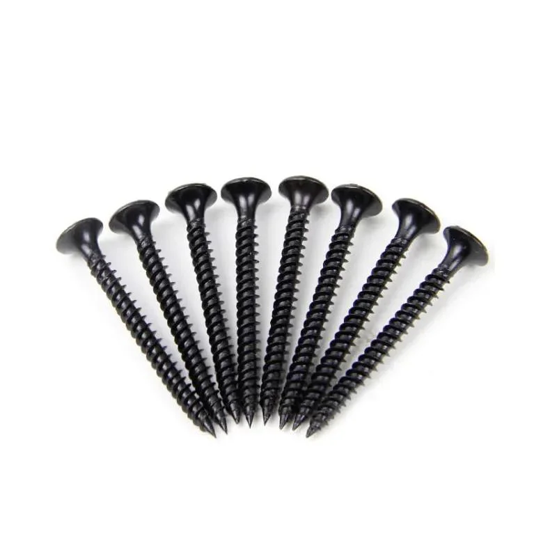 Plasterboard Black Wood Drywall Screw Manufacturer Fine / Coarse Thread Drywall Screws with Bugle Head