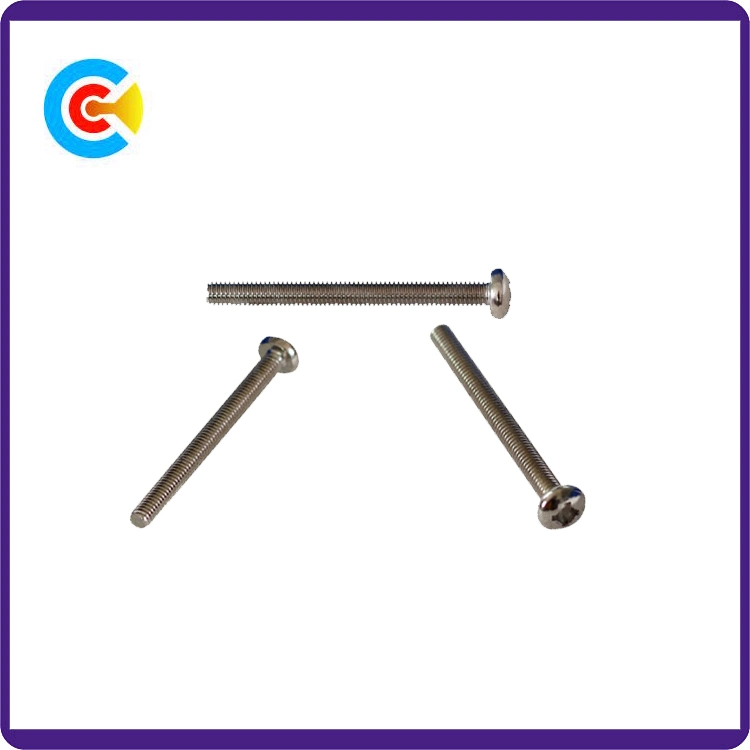 Carbon Steel/4.8/8/8.8/10.9 Cross Square Hole Pan Head Screws for Locking