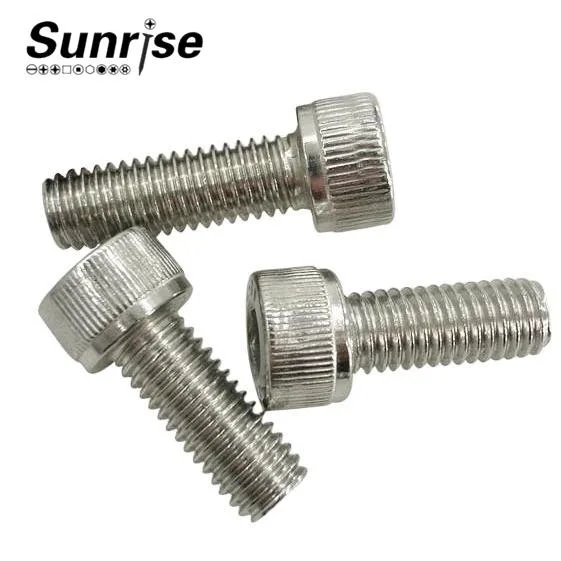 Manufacturer Wholesale Knurling Machine Screw Cylindrical Head Bolt 304 Stainless Steel Hexagon Socket Screw