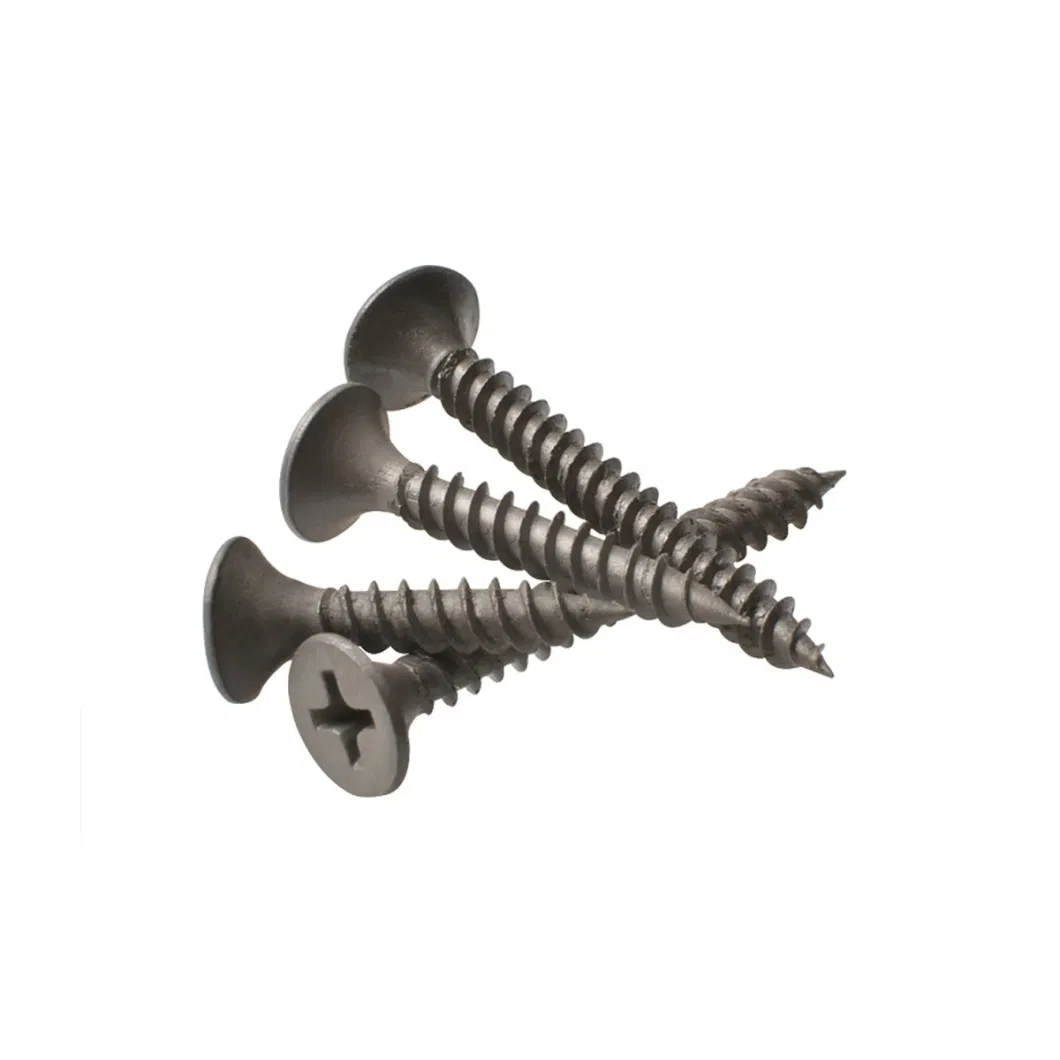 C1022A Black Gray Phosphated 4.0 Coarse Thraed Single Lead Thread Drywall Gypsum Board Wood Screw MDF Screw