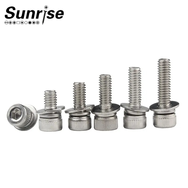 Stainless Steel Cylindrical Hexagon Socket Head Combination Screws