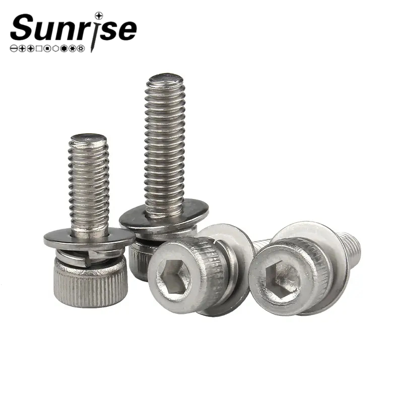 Stainless Steel Cylindrical Hexagon Socket Head Combination Screws