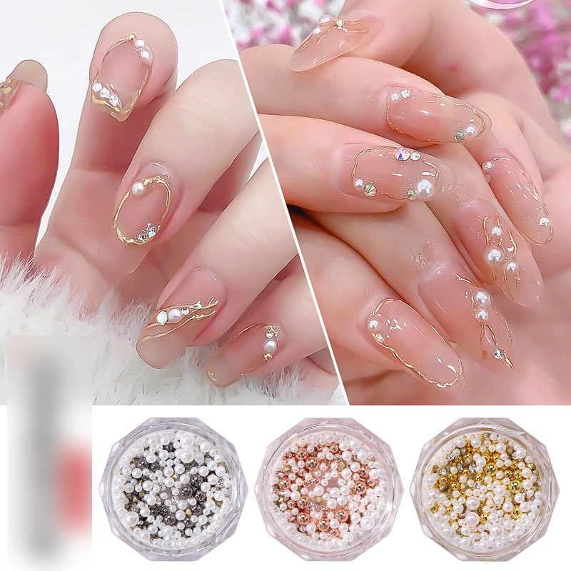 Nail Art Accessories Net Red Sun Pearl Ballet Shoes Ribbon Nail Steel Ball Mixed Beads