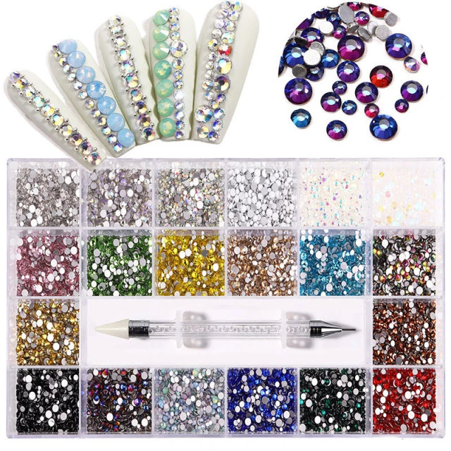 High Quality Nail Art Decoration Crystal Glitters Stone Shaped Rhinestone Nail