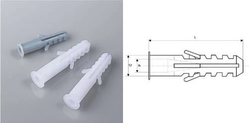 Wholesale Durable Full Size Nylon Plastic Wall Plug Expansion Anchor Expand Nail