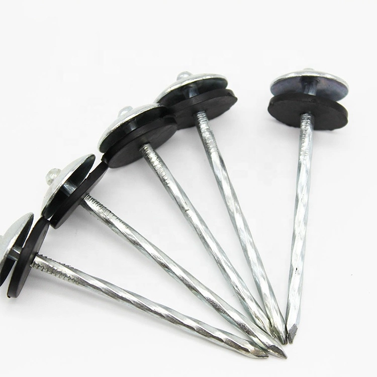 China Hardwire Fastener Good Price Umbrella Roofing Nails 8 Boxes Bwg9X2.5&quot; Umbrella Head Twisted Shank Galvanized