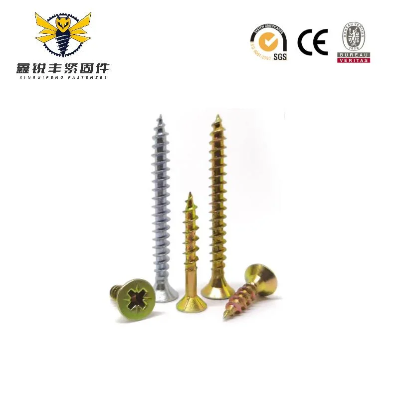 Xinruifeng Fastener North American Pozi Square Drive Csk Head Zinc Ruspert Type 17 Point Wood Construction Chipboard Deck Screws