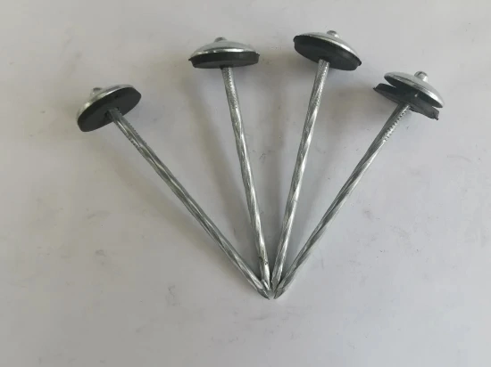 Chinese Factory Supply 2.5 Roofing Nails Galvanized Umbrella Head 25kg spiral Shank Roofing Nails