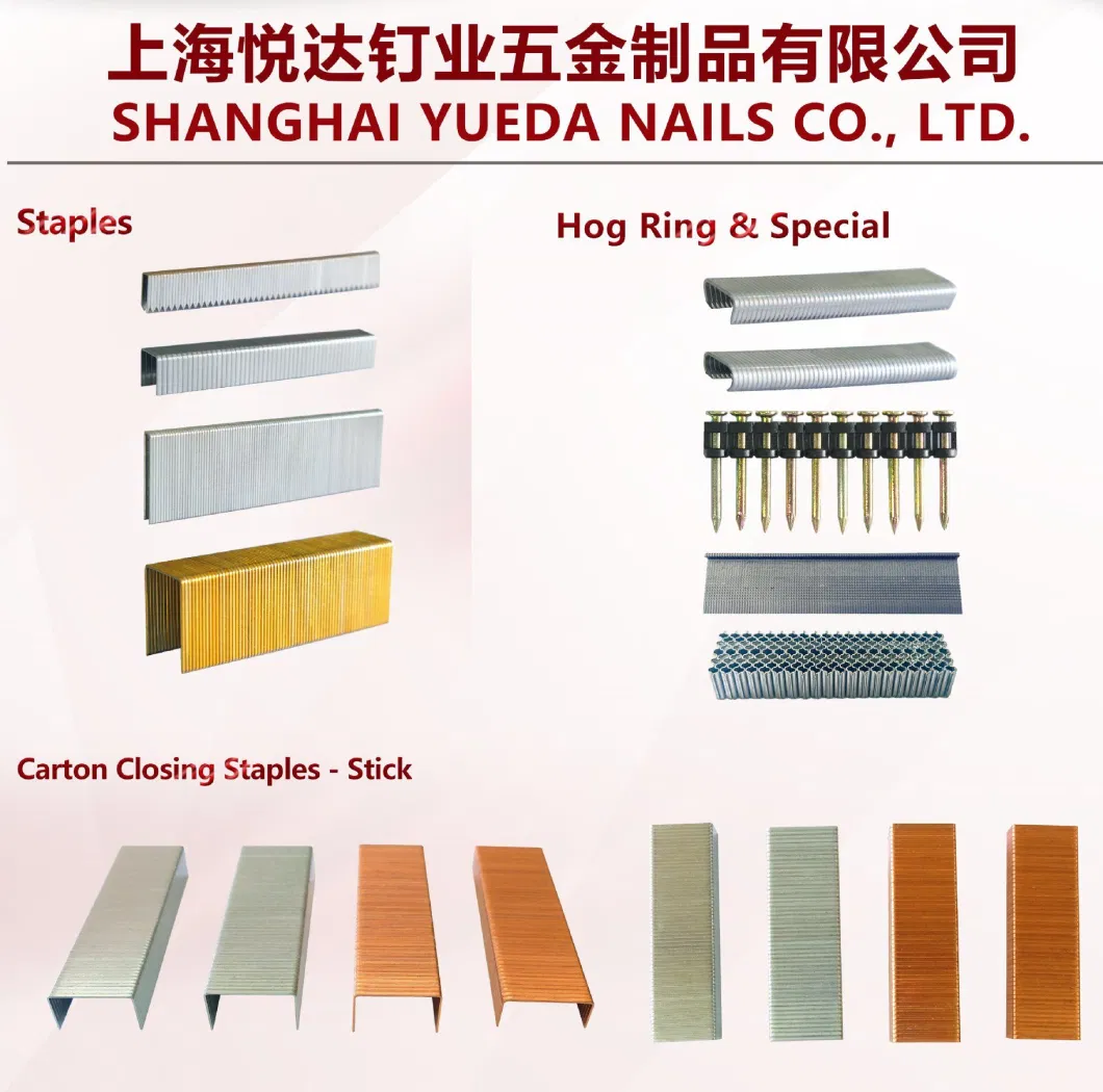 Shanghai Yueda 28/34 Paper Tape Strip/Framing/Plastic Strip/Coil/Loose/Bulk/Da Nails for Nailer