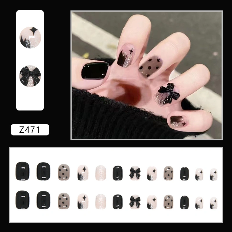 Long Diamond Shaped Nail Plate Powder Transparent Heart Shaped Fake Nails