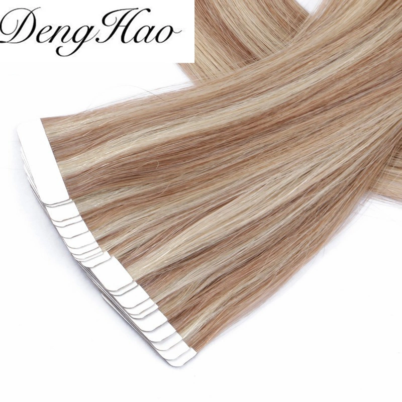 Wholesale Factory Price Human Hair Wavy Hair Tapes Hair Extension