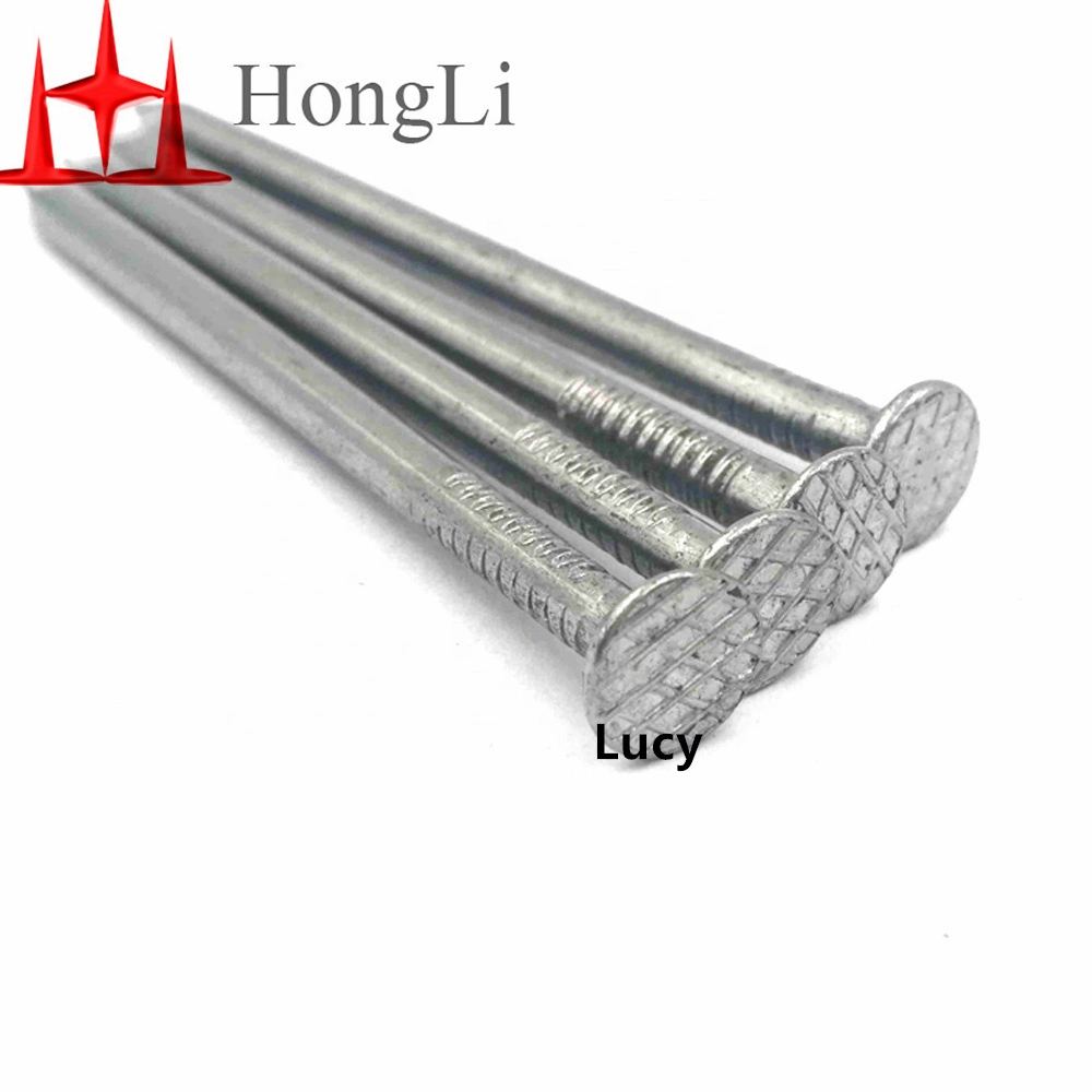 4 in X 8 Gauge Bright Finish Large Head Flat Head Nails with 25kg Box