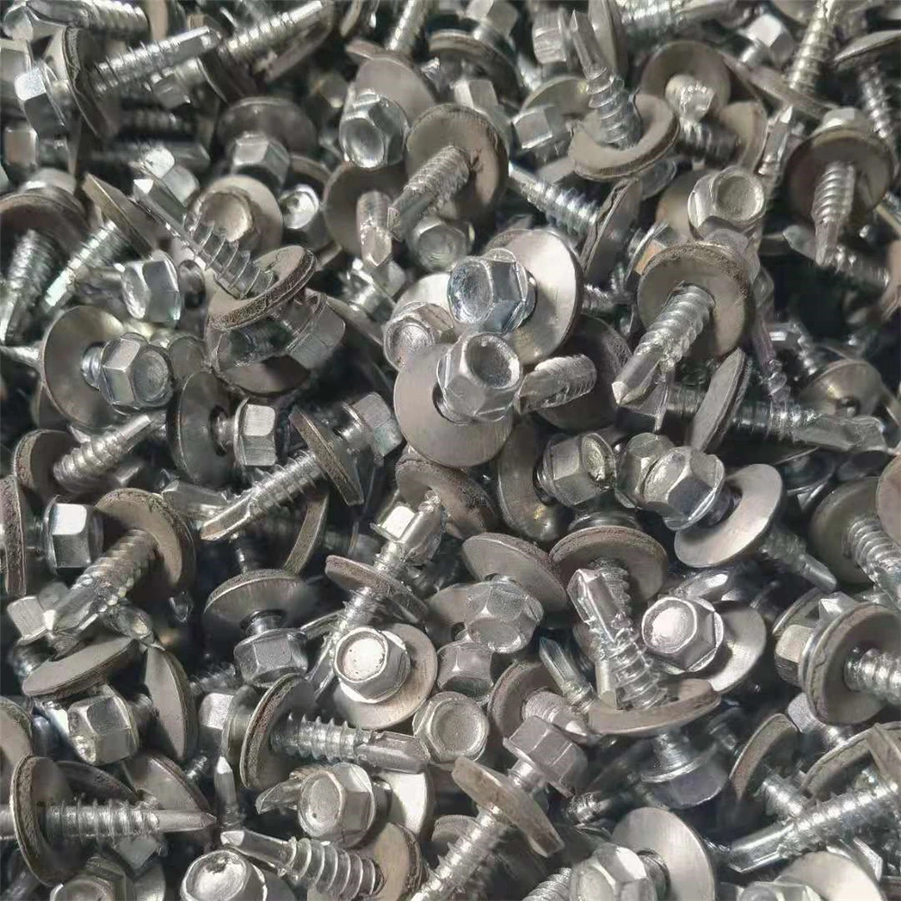 Galvanised Metal Hexagonal Head Self Drilling Screw with EPDM Washers Roofing Screw