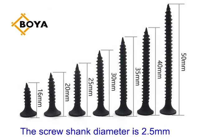 Black Gray Phosphated Bugle Head Drywall Screw for Drywall