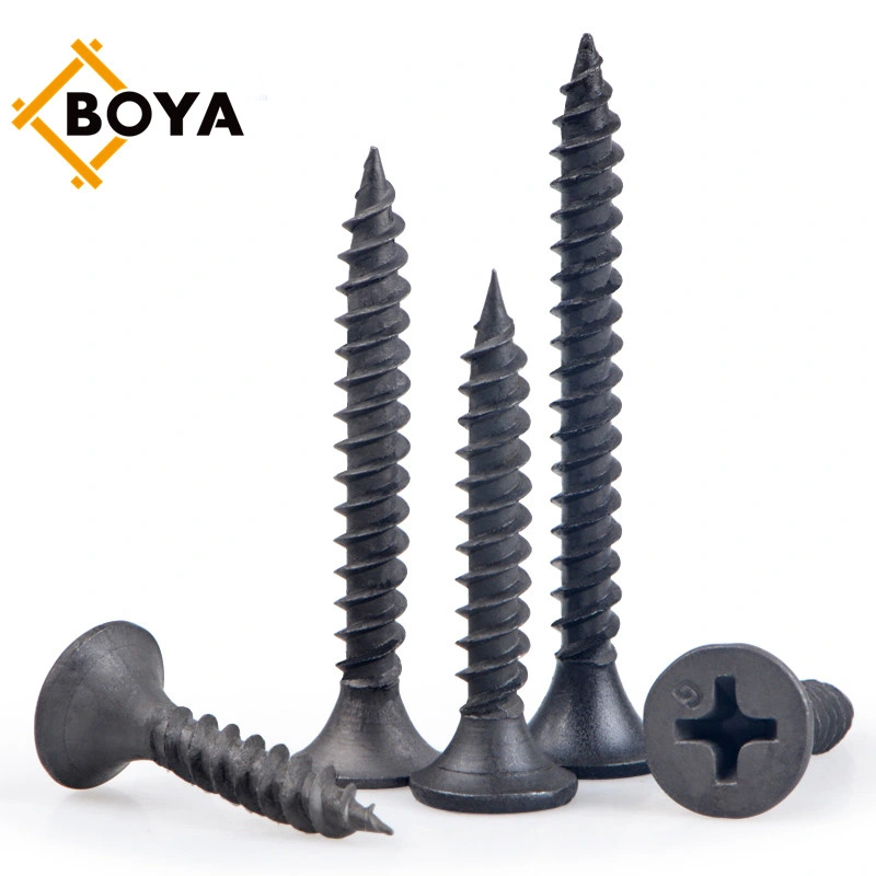 3.5mm 25mm Gypsum Screws Black Phosphated Bugle Head Plasterboard Screw