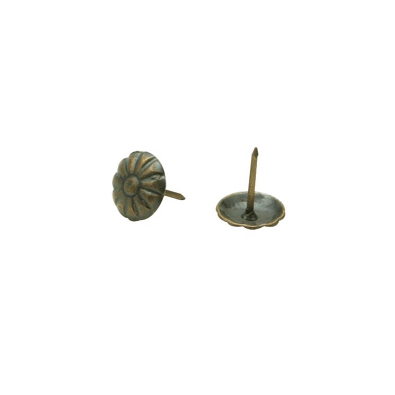 Flower Head Zinc-Plated or Brass Plated 5/8&quot; Furniture Chair Nail