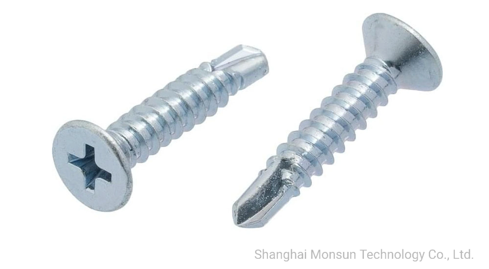 Csk Countersunk Head # pH Drive Galvanized Zinc Plated Self Drilling Point Screw