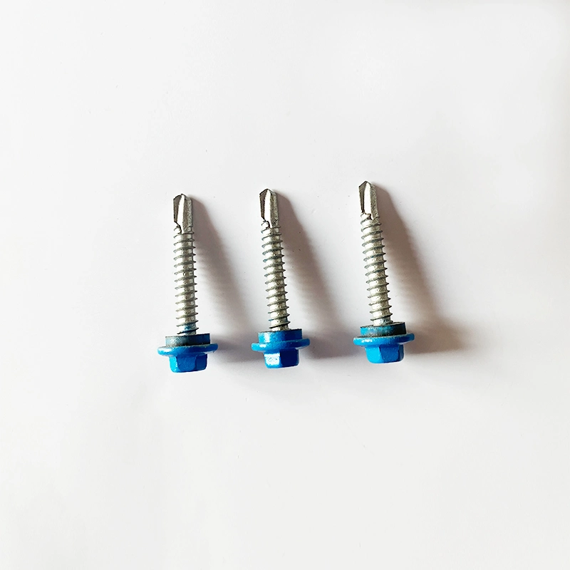 China Manufacturing Factory Supply Ni Faucet Drilling Tail Screws Outer Hexagonal Dovetail Screws Waterproof Plastic Cap Self-Tapping Self-Drilling Nail