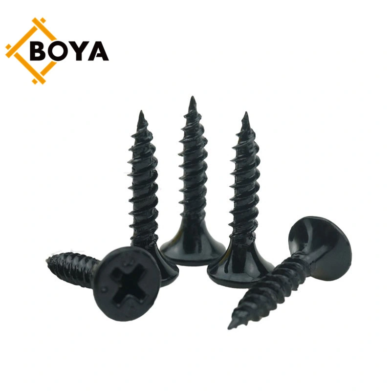 3.5mm 25mm Gypsum Screws Black Phosphated Bugle Head Plasterboard Screw