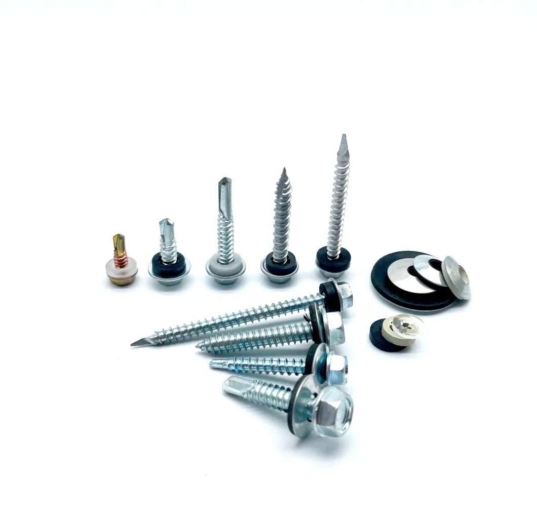 Hot Sell Yellow White Zinc Plated Type 17 Hex Head Screws