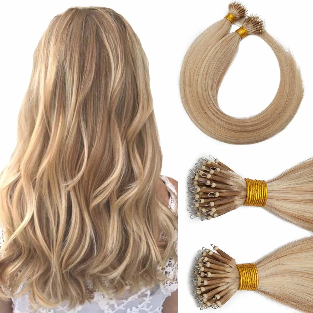 Youzi Factory Wavy Russian Prebonded Hair Extensions Nano Tip Hair Extensions