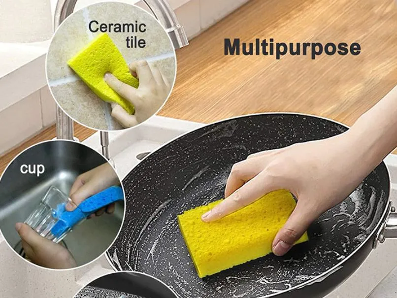 Magic Durable Wavy Dish Sponge Kitchen Cleaning Sponge