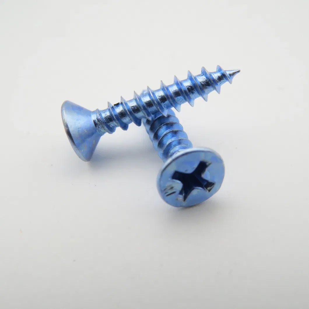 Wholesale Yellow Zinc Plated Carbon Steel Pozi Head Countersunk Chipboard Screw Nail