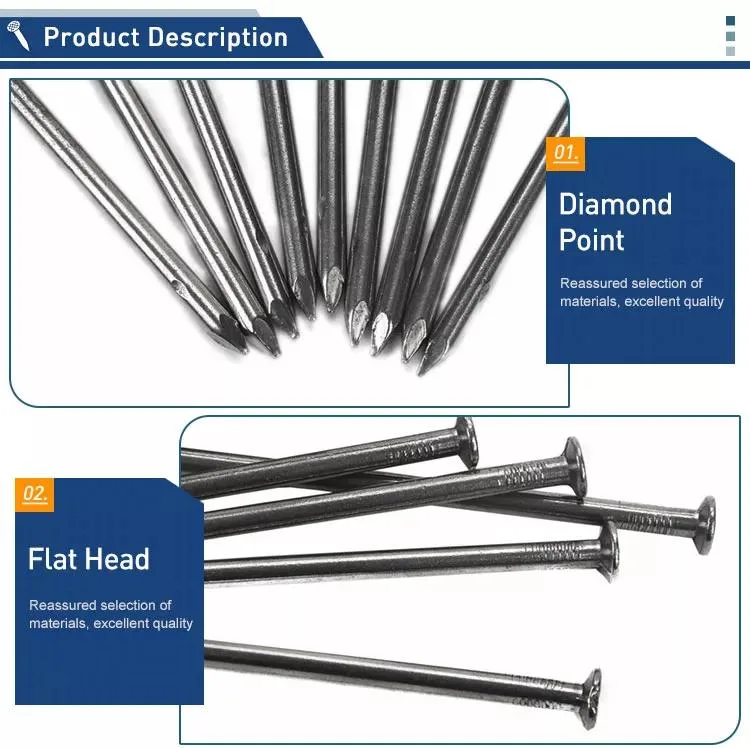 Flat Head Common Nails Iron Large Iron Spike Wire Steel Nails