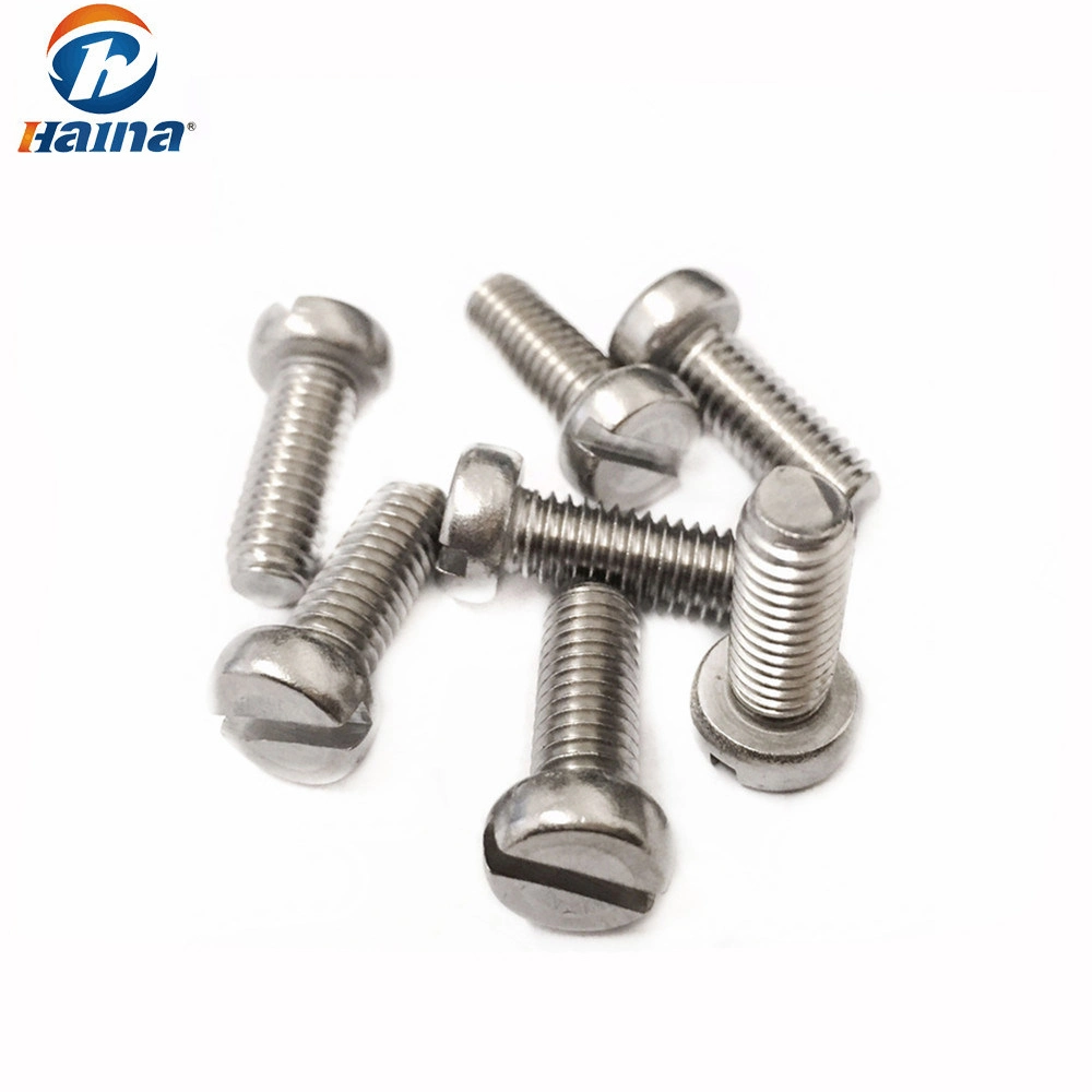 DIN84 Stainless Steel Slotted Cheese Flat Head Machine Screws