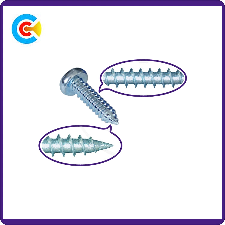 Stainless Steel/4.8/8.8/10.9 Galvanized/Zinc Flower Pan Head Self-Tapping Screw for Furniture/Kitchen/Cabinet