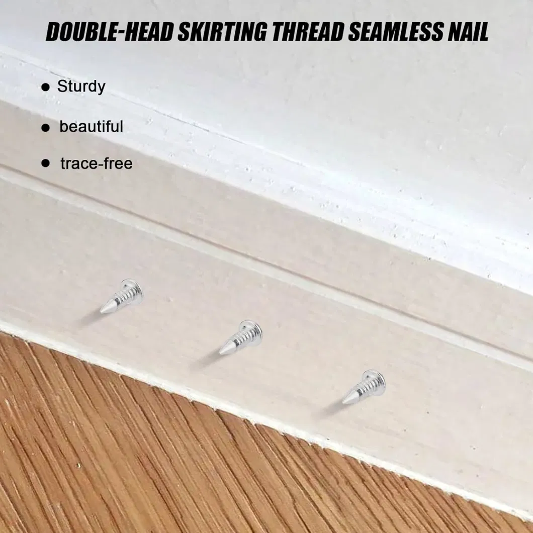 Seamless Double-Headed Nails for Baseboards, Special Invisible Belt Sleeve Tools Seamless Screws