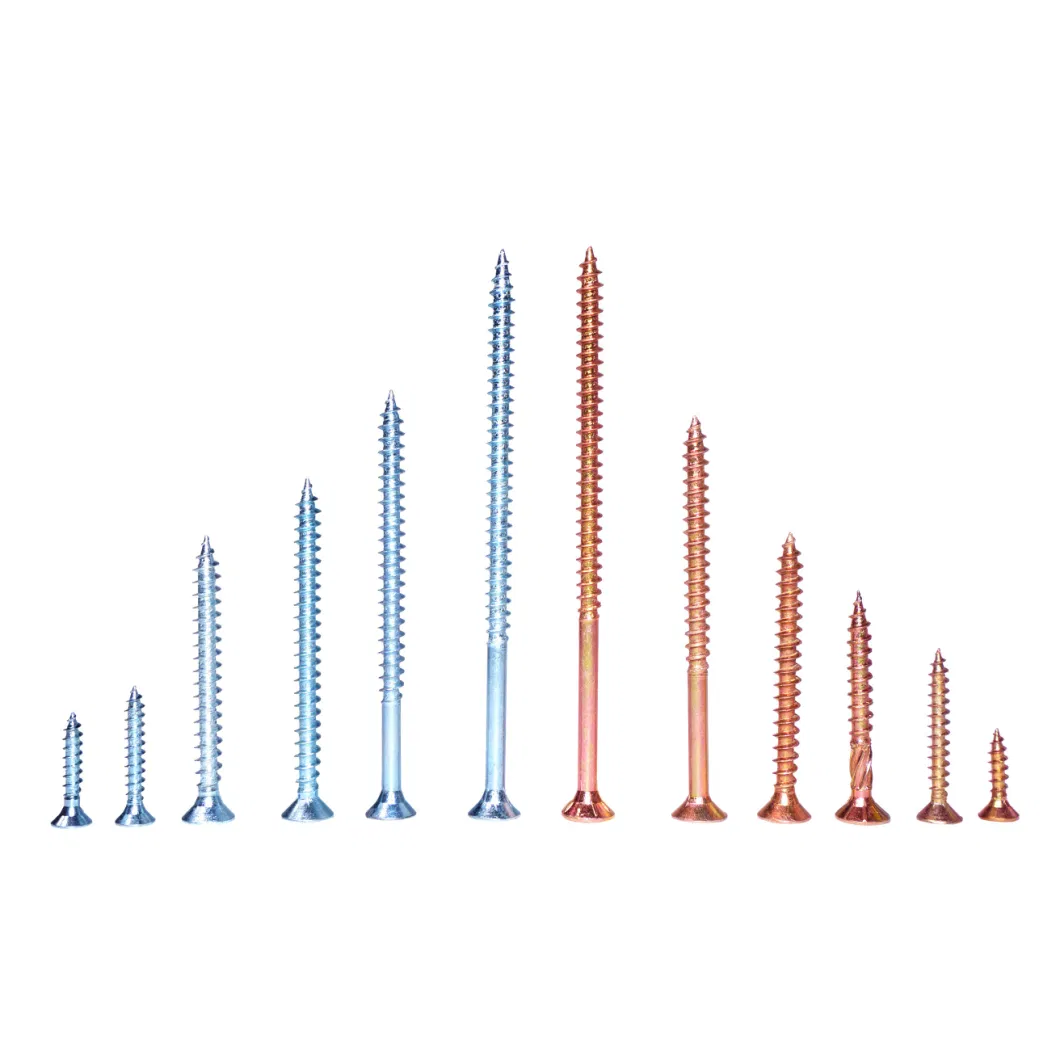 DIN7505 Roofing to Timber 4.8X100mm Pozi Recess Double Head Zinc Plated Fiberboard Screws Wood Screws MDF Screws Chipboard Screws