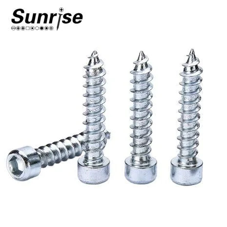 Blue-White Zinc Plated Furniture Cylindrical Head Hexagon Socket Self-Tapping Screw