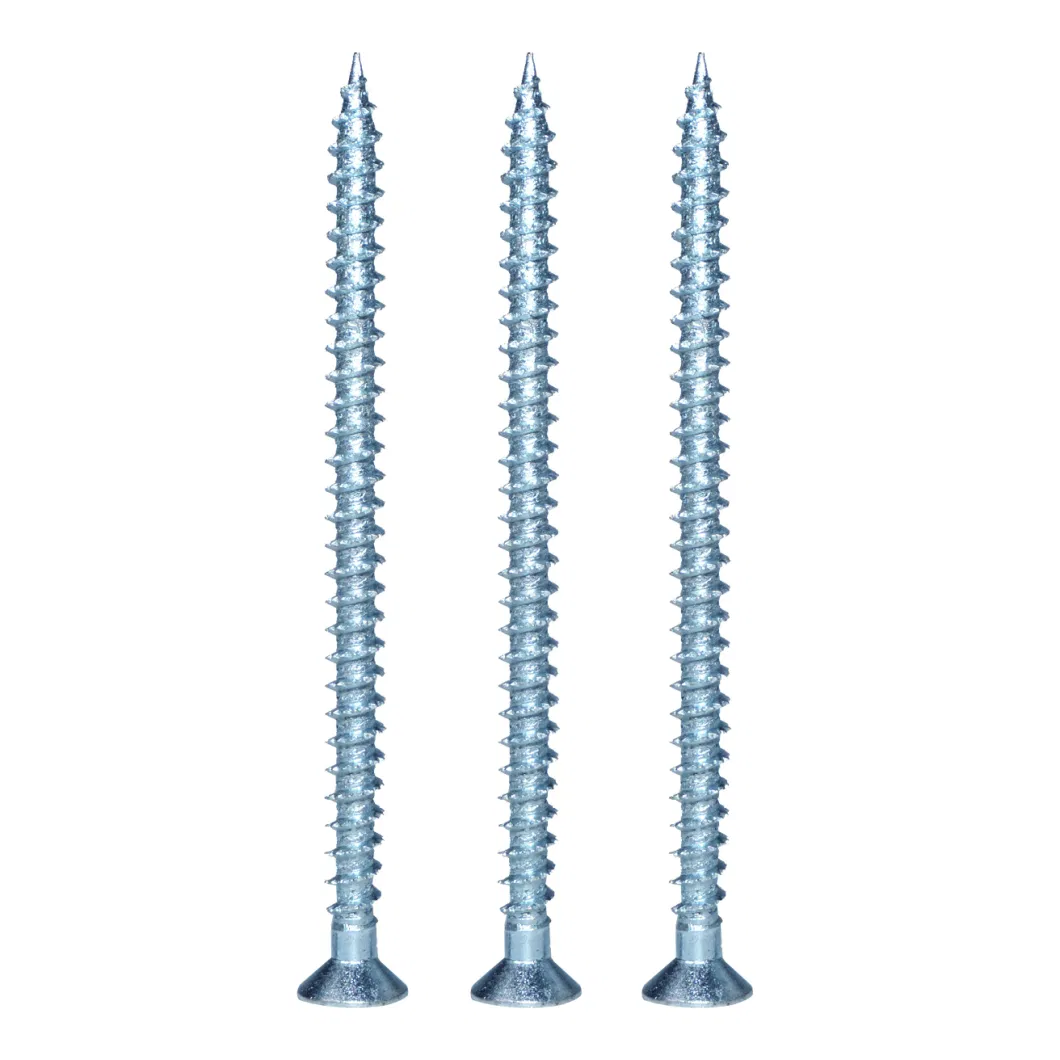 DIN7505 Roofing to Timber 4.8X100mm Pozi Recess Double Head Zinc Plated Fiberboard Screws Wood Screws MDF Screws Chipboard Screws