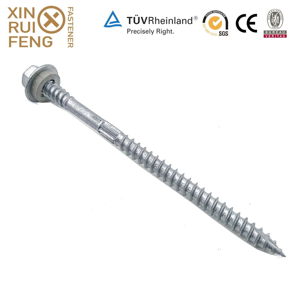 Xinruifang Fasteners 304 (A2) A4 Stainless Steel Bimetal Bi-Metal Csk Pancake Hex Washer Head Timber Stitching Tek Self Tapping Drilling Screws