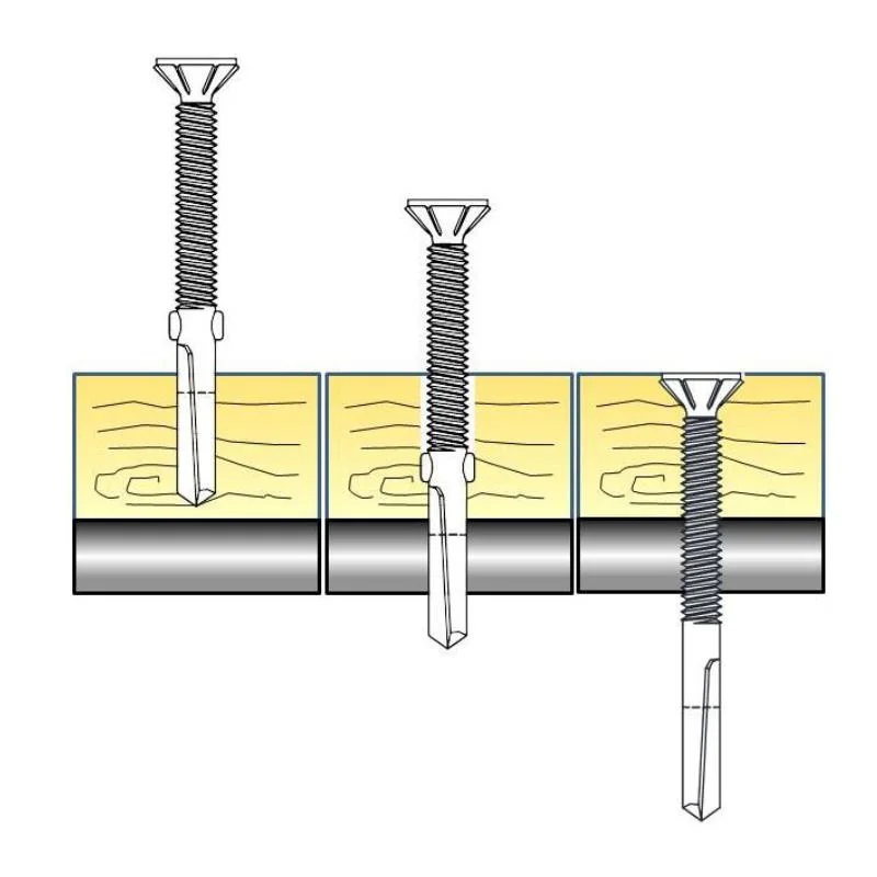 High-Quality Roofing Screw Countersunk Head Blue and White Zinc Screws Self-Drilling Screw