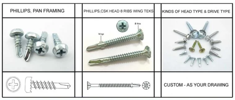 China Manufacturer C1022A/Stainless Steel Zinc Plated Self Tapping Screw/Self Drilling Screw Chipboard Screw/Hex Head Screw/Pan Head Screw