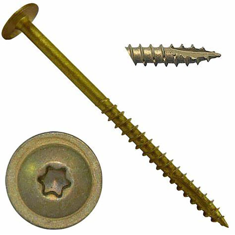 Carbon Steel Decking Screw Torx Wafer Head Construction Type 17 Timber Screw