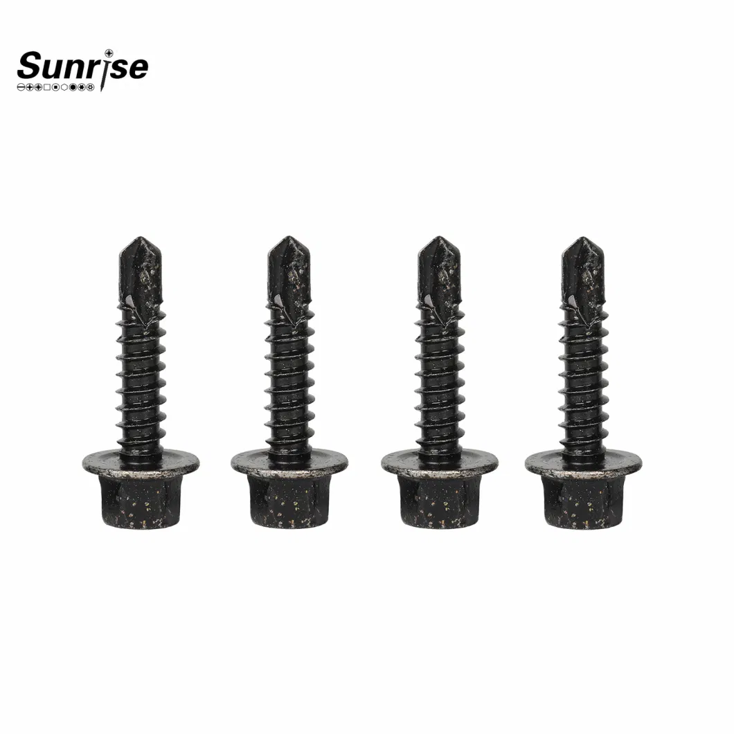 Stainless Steel Carbon Steel DIN Custom Ross Countersunk Meatl Hex Head Self Drilling Roof Screw