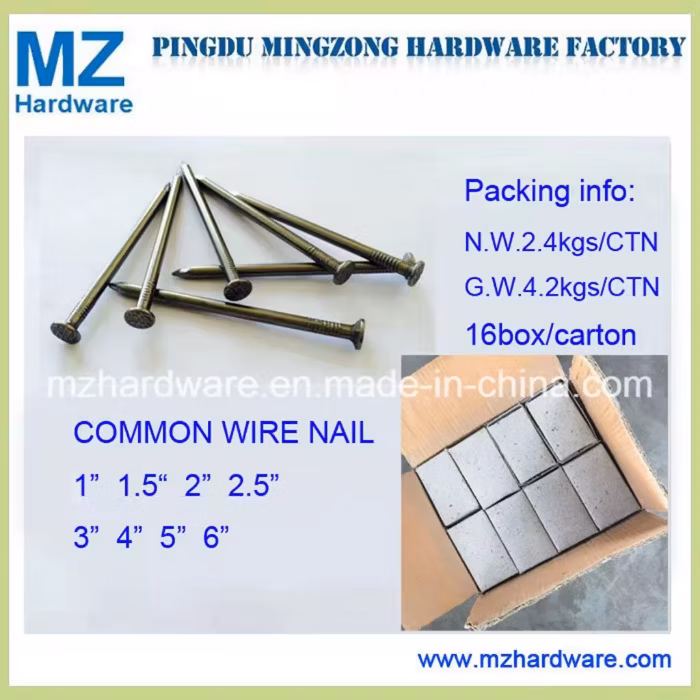 1&quot;-6&quot; Normal Size of Wire Nail in Construction, Common Wire Nail