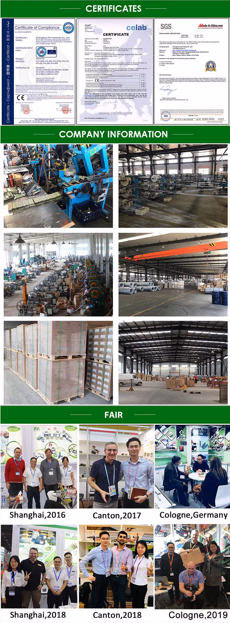 Wire Pallet Coil Nails 2-1/4&prime;&prime;x. 099&prime;&prime; Hot DIP Galvanized Coating