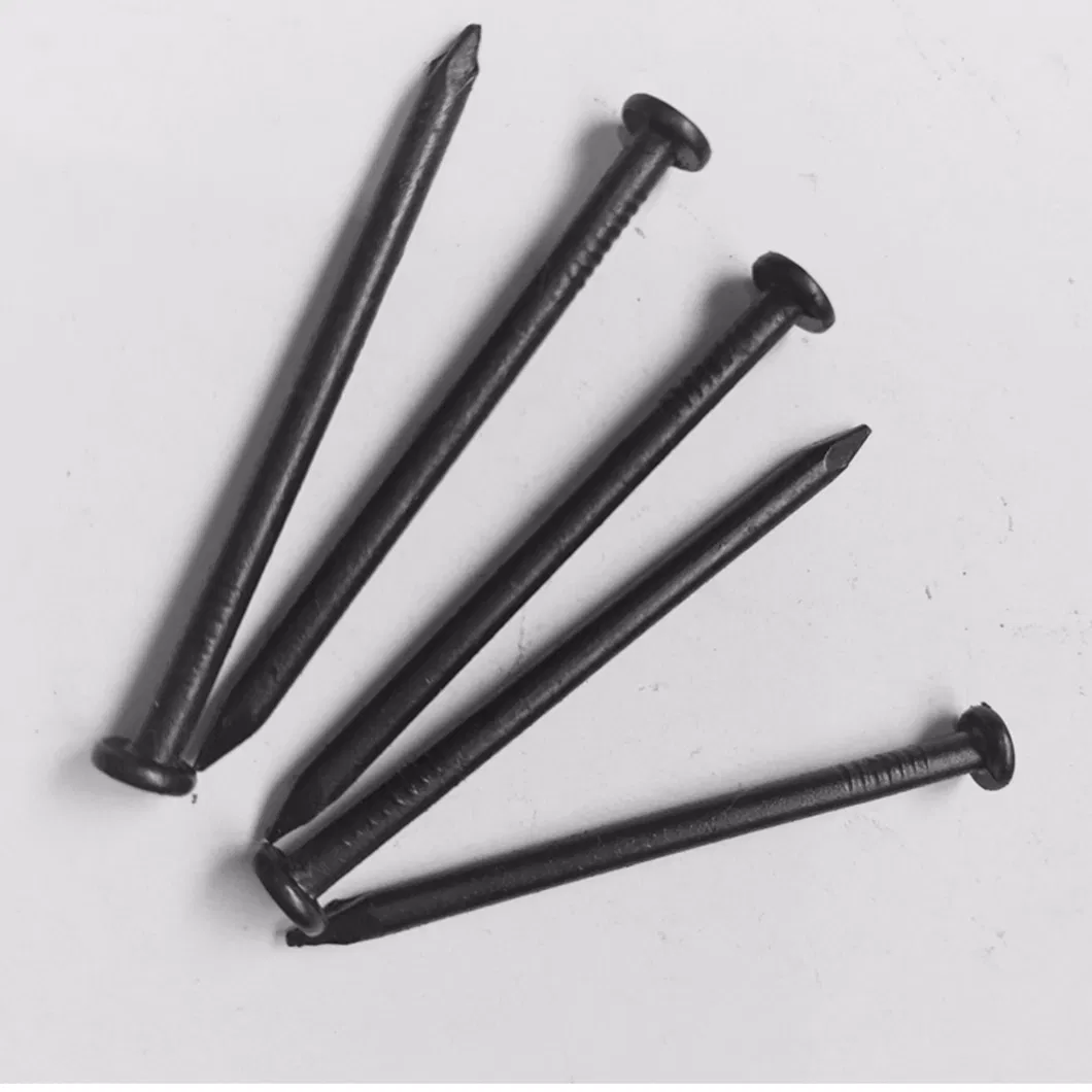 China with ISO Certificate 3/4&quot;-6&quot; Price Black/Galvanized Masonry/Concrete/Cement/Steel/Hardened Nail for Grooved/Fluted/Smooth/Spiral/Bamboo Shank Hardware